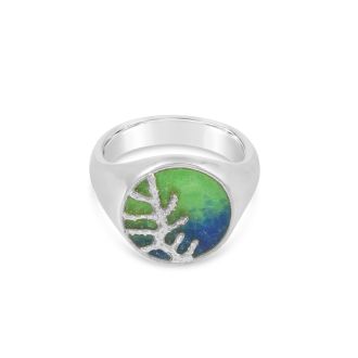 &earth - Coral Treasures Ring - Silver