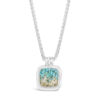 Cushion Cut Nautical Necklace - Turquoise Gradient