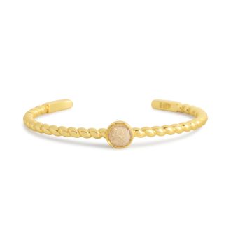 Essential Rope Cuff Bracelet - Round - 14k Gold Vermeil