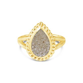 Modern Mermaid Ring by Captain Kate - Diamond Gradient - 14k Gold Vermeil