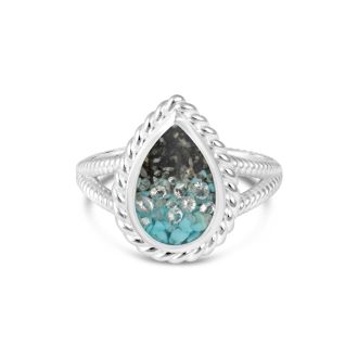 Modern Mermaid Ring by Captain Kate - Diamond & Turquoise Gradient