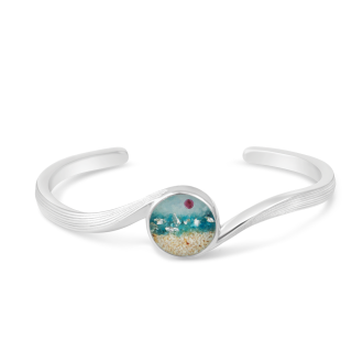 Icon Collection - Amelia Earhart Ocean Waves Cuff Bracelet
