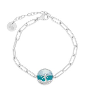 &earth - Palm Tree Bracelet - Silver Plated