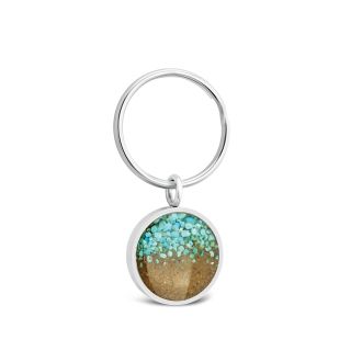 Keychain - Round - Turquoise Gradient