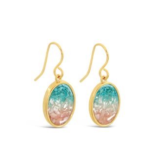 Sandrop Earrings - Large - 14k Gold Vermeil - Ocean Gradient
