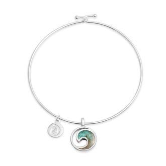 Wave Bangle - Turquoise Gradient
