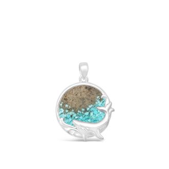 BC - Whale Pendant - Turquoise Gradient