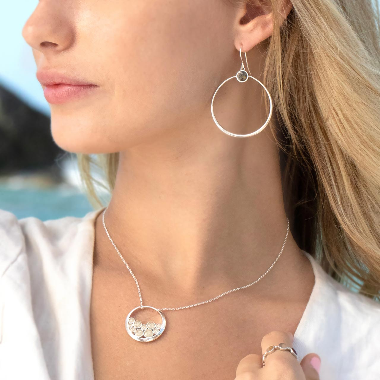 Daisy Hoop Earrings