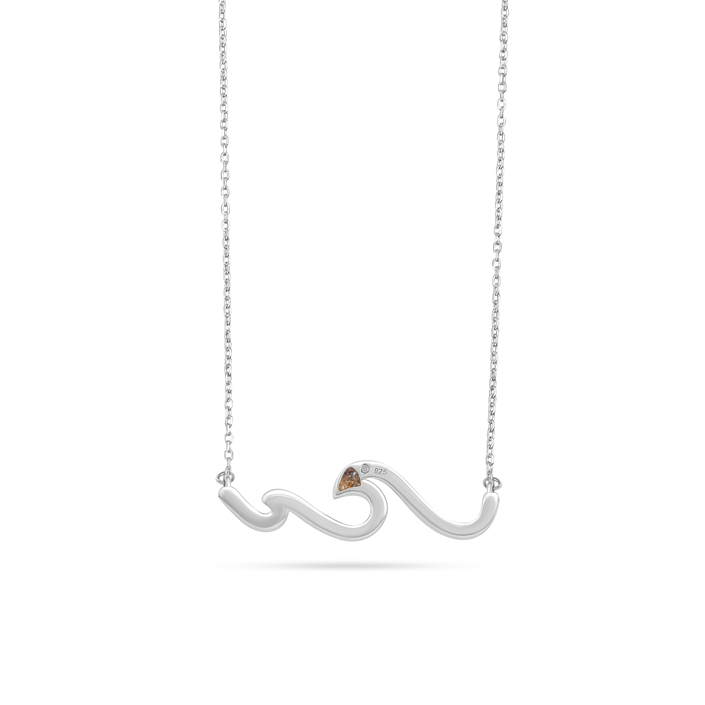 Diamond Double Wave Necklace - Sterling