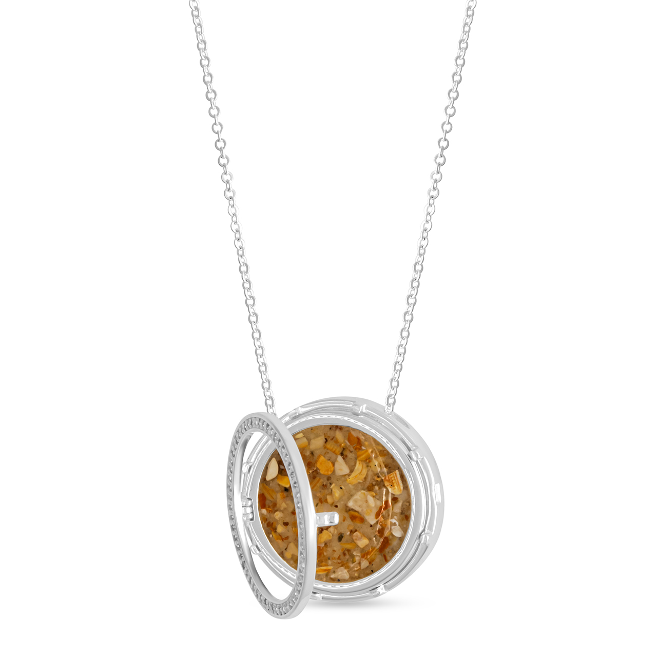 Diamond Heirloom Locket Necklace 25mm - Sterling