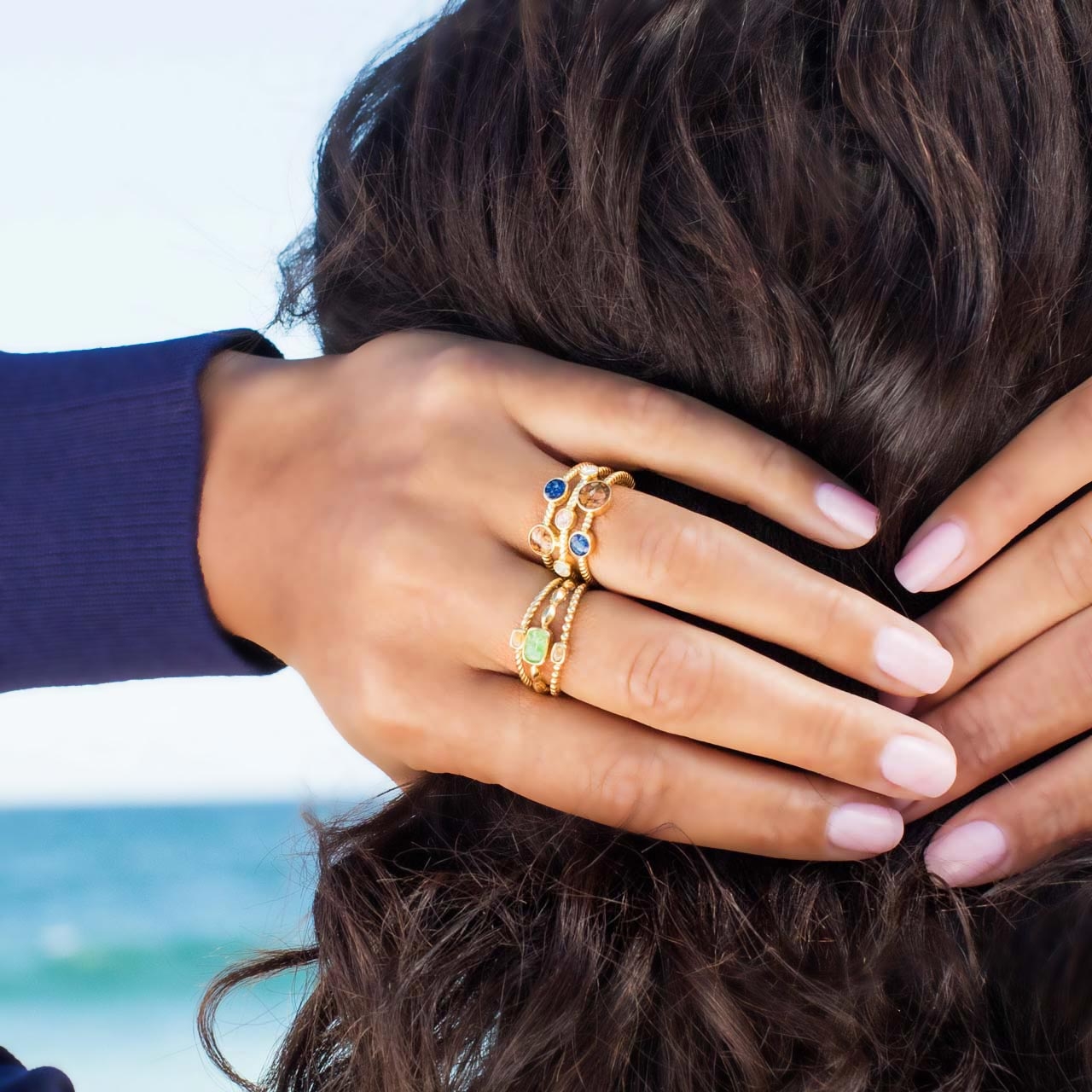 Boho Stack Ring - 14k Yellow Gold