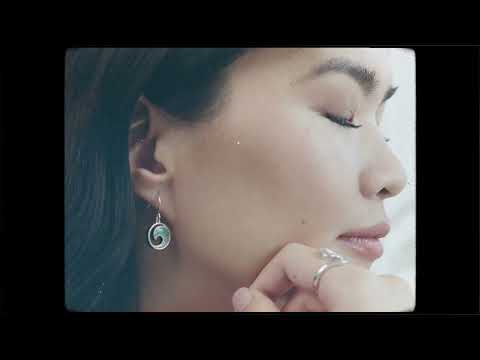 Wave Drop Earrings - 14k Gold Vermeil - Turquoise Gradient