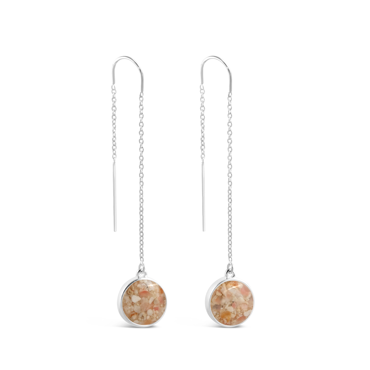 Sandglobe Earrings - Long - Larimar and Sand