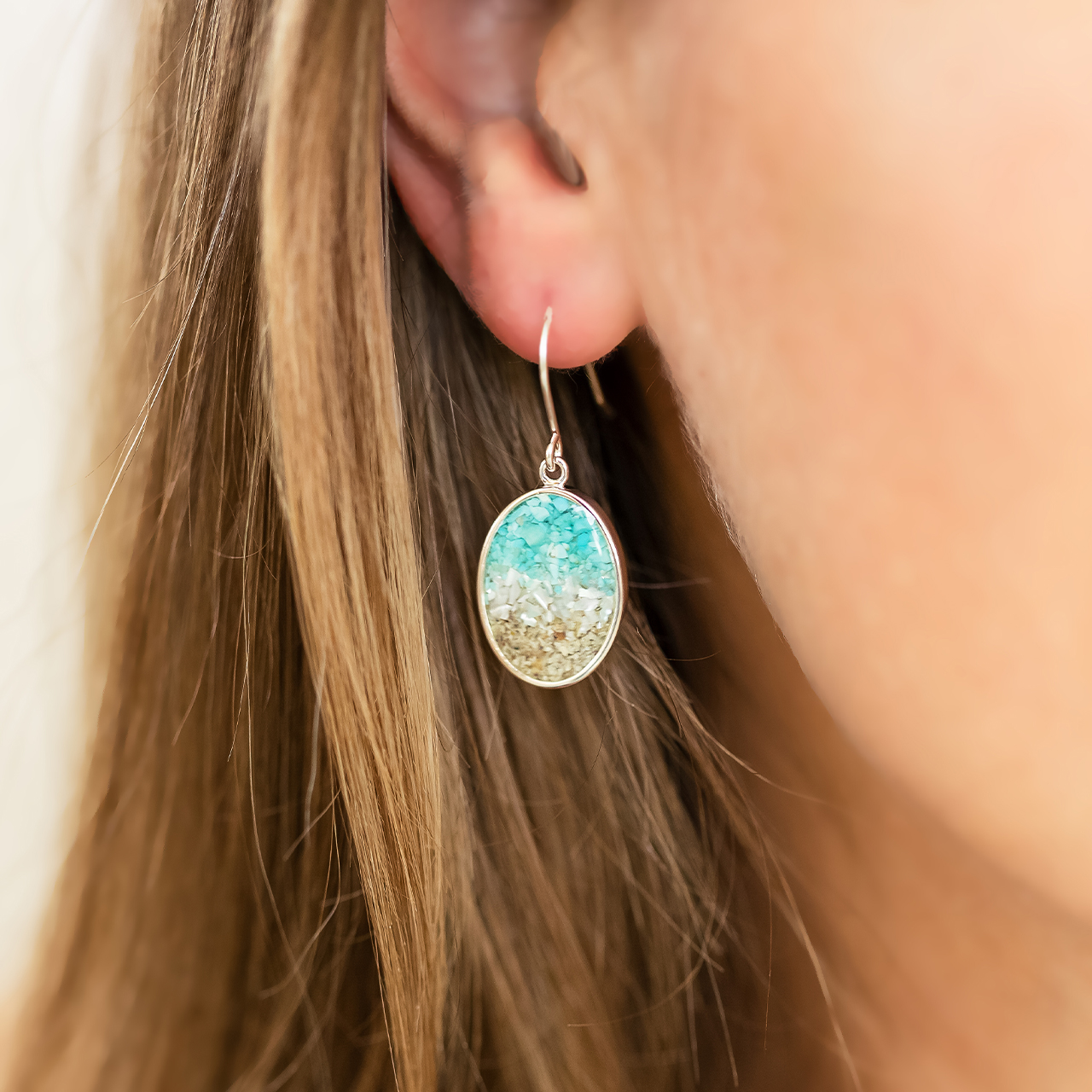 Sandrop Earrings - Large - 14k Gold Vermeil - Ocean Gradient