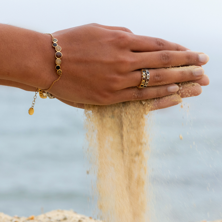 &earth - Our Planet Stacker Ring - Gold