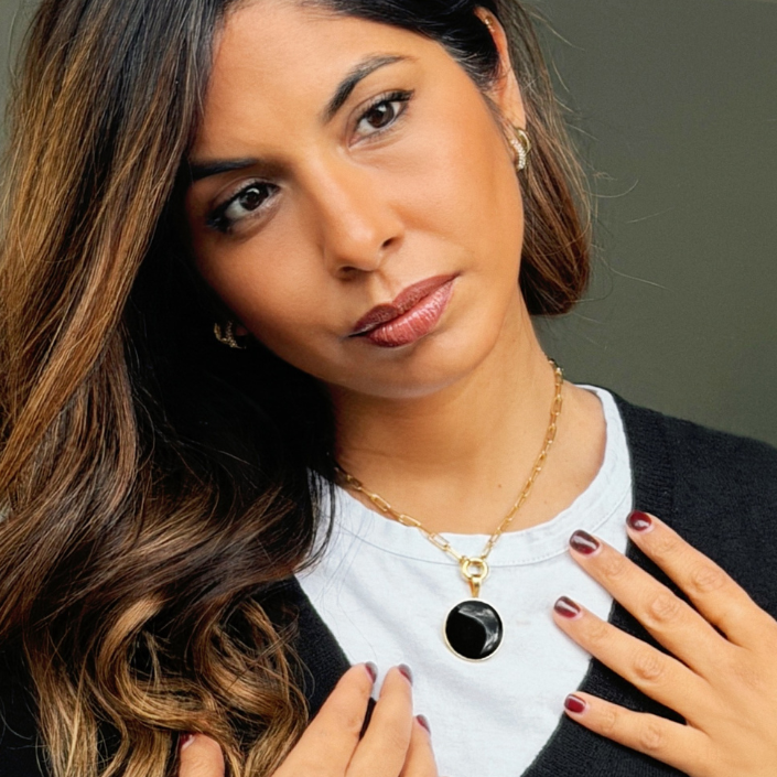 Marina Charm Necklace by Sheena Melwani - Turquoise Gradient
