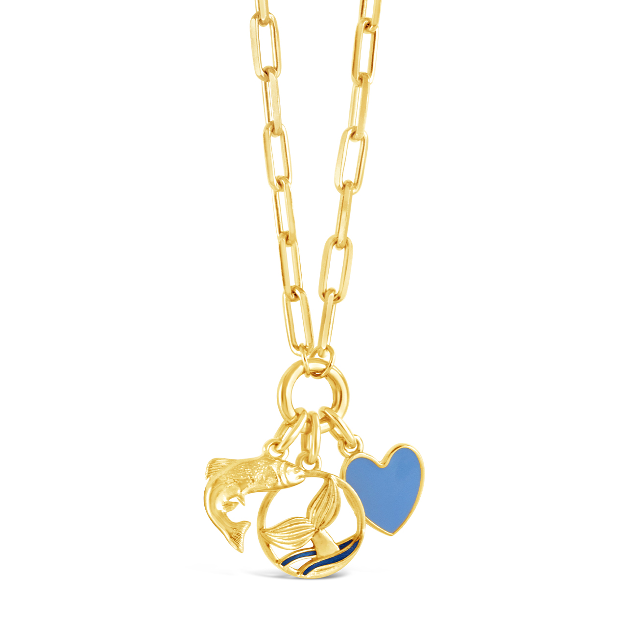 Collectible Travel Treasures Charm Holder Necklace - 14k Gold Vermeil