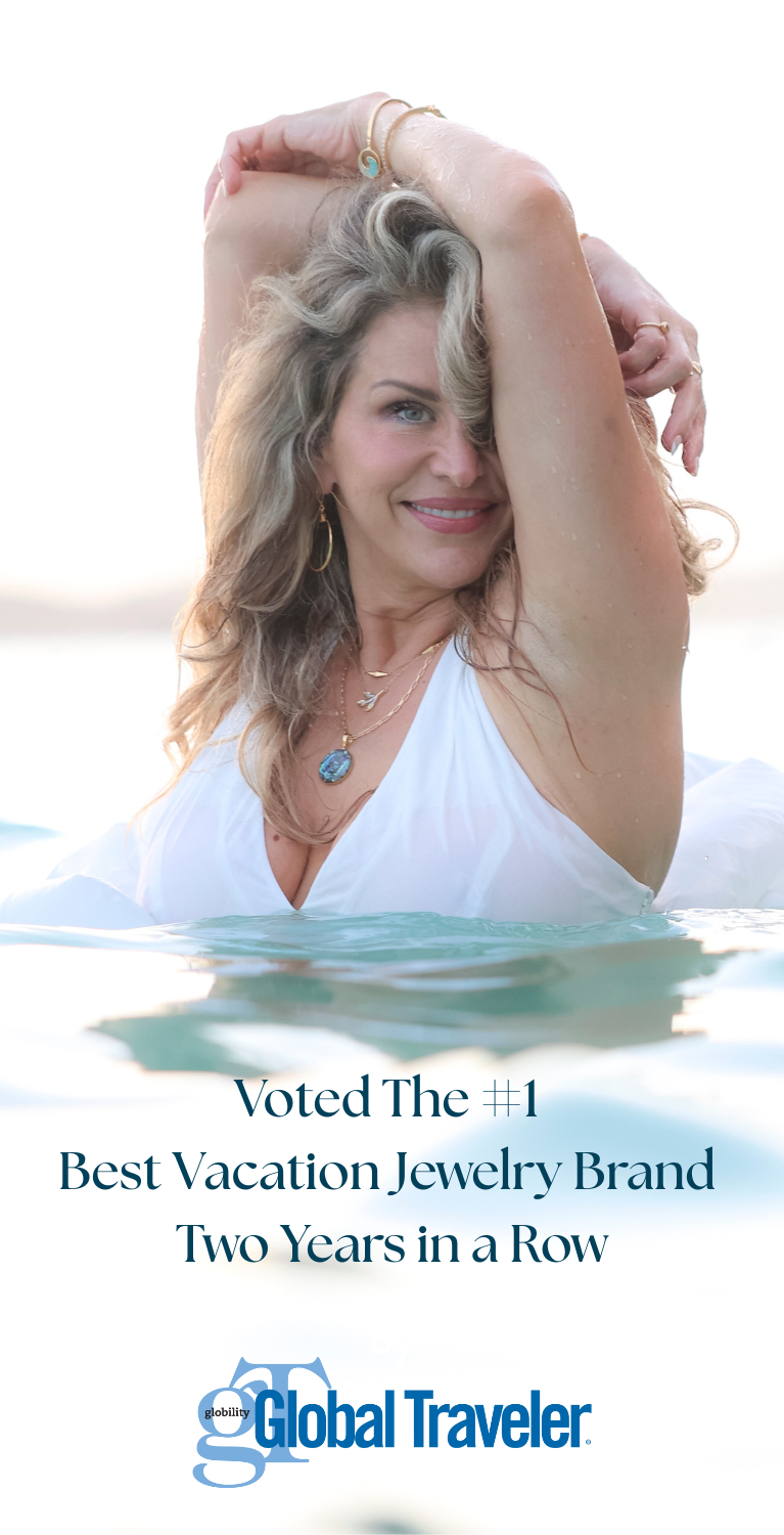 Dune Jewelry named the #1 Best Vacation Jewelry Brand by Global Traveler for two consecutive years. Travel-inspired jewelry.